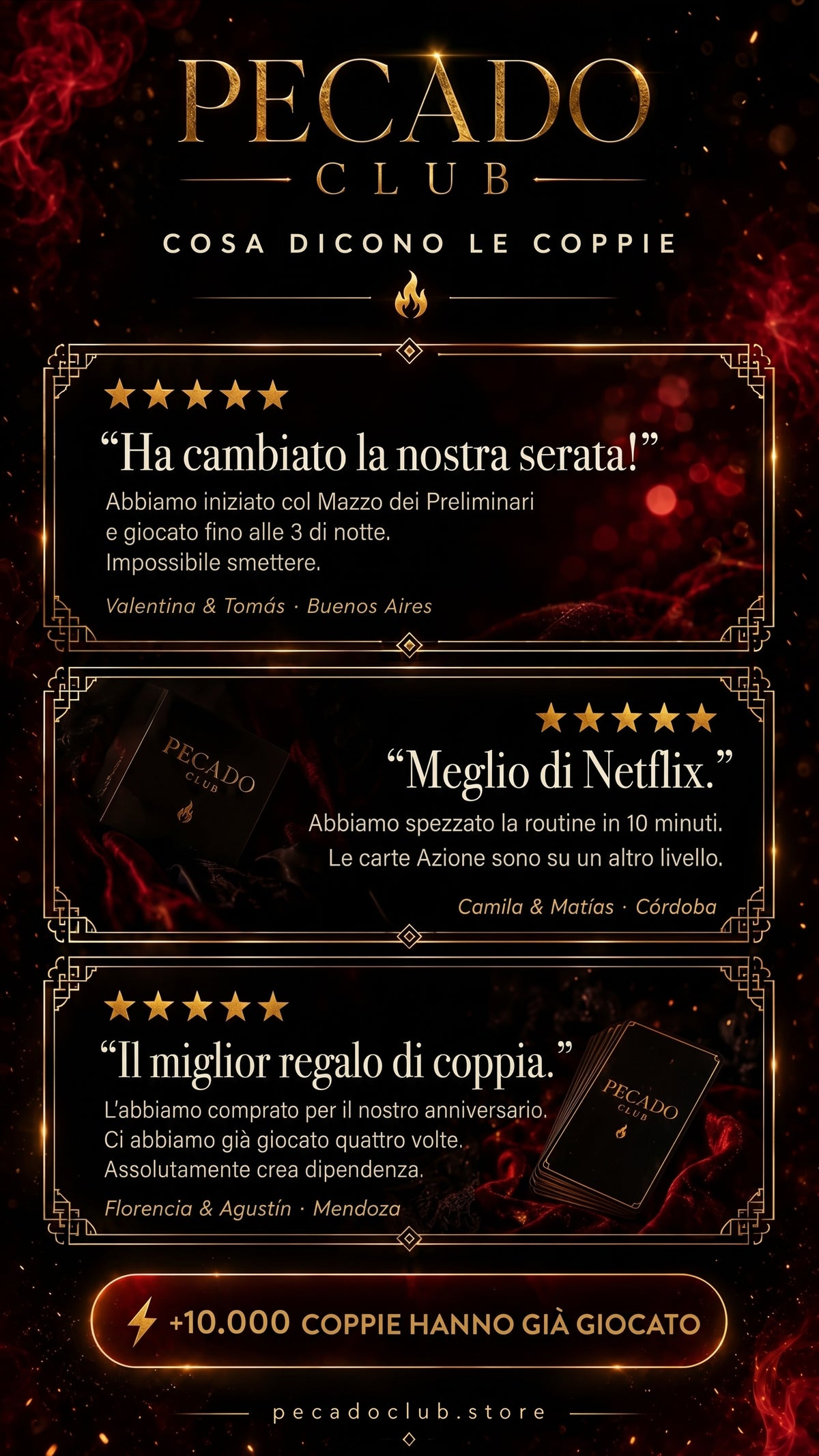 Il 3 in 1 per la coppia — Carte dei preliminari | Carte azione | Posizioni